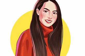 draw a social media avatar website profile pic custom user pic