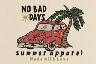 create design for clothing with the theme tropical and beach