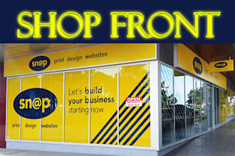 design attractive shop front and fabulous window graphic