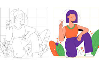 create a flat vector illustration in modern style