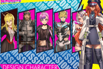 draw character design sheet anime professional