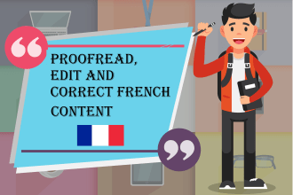 proofread, edit and correct your french text and book