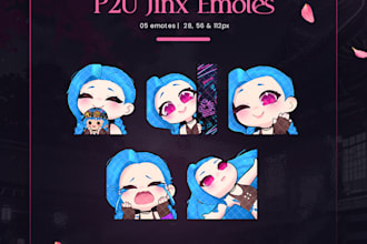 custom  chibi for twitch emotes or sub badges