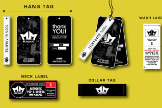 design clothing hangtag, hang tag and labels within 6 hours