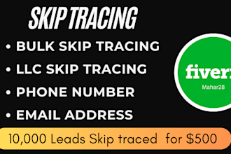 provide bulk skip tracing service