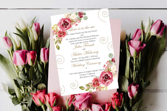 design beautiful custom wedding invitation cards