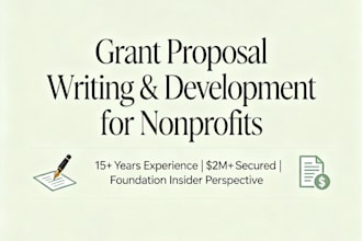 write or develop a winning nonprofit grant proposal or loi