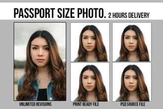 do any photo to passport size photo, visa photo fast