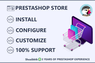 install, configure and customize prestashop store