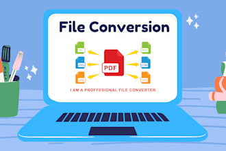 do any type of PDF file conversion, PDF to word or excel