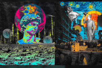 do retro nft crypto art for you to sell on the market