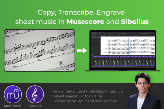 copy sheet music to sibelius or musescore, convert to midi