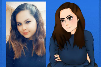 draw a disney cartoon style drawing for your portrait