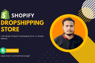 build a shopify dropshipping store or ecommerce store on shopify