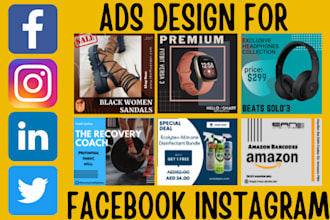 do facebook ads design, instagram ads,  banner ads