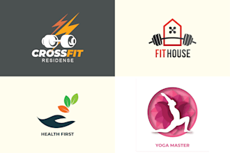 design health, fitness, meditation, and yoga logo