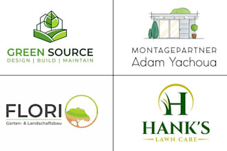 do eco friendly landscape and lawn care service logo design