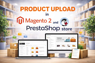 product upload in magento 2 and prestashop store
