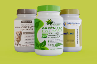 do supplement design, medicine label, packaging design, label design