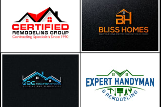 design handyman, home improvement, plumbing and roofing logo