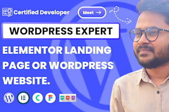 design an elementor landing page or elementor wordpress website