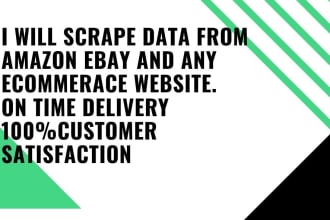scrape product data from amazon, ebay,walmart and any ecommerce website