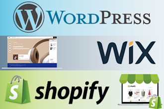 build sites in shopify wix and wordpress
