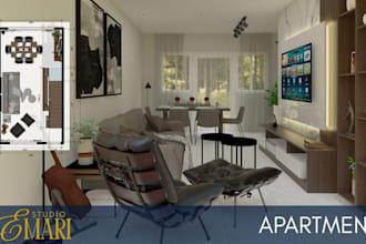 interior design your apartment in 3d rendering