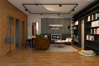 design your studio apartment with 3d visualization and space planning