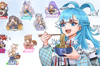design logo with anime mascot