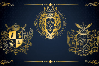 design luxury heraldic family crest and coat of arms logo