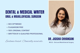 write well researched medical blogs and articles