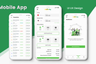 design UI UX prototype mockup for mobile app in figma
