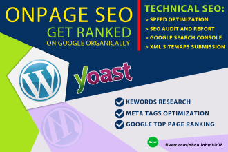 do onpage SEO with yoast setup on your wordpress website