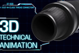 create a professional technical 3d animation