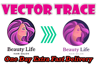 do vector tracing, convert, redraw, recreate logo in any style