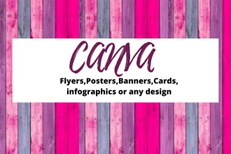 design flyer, poster, social media post or any graphic in canva