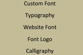 create custom installable font design otf or tff