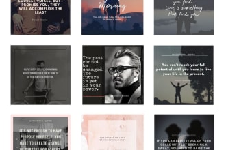 design motivational quotes for instagram or social media