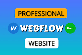 develop professional webflow website