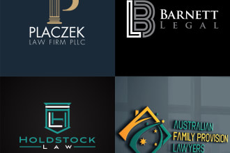 design modern law firm and attorney lawyer logo