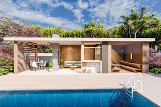 design your farm house, pool house, backyard, garden and landscape