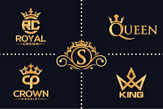 do modern luxury, clothing line, crown, jewelry,  minimalist, signature logo