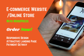 create wordpress ecommerce website, online store with woocommerce