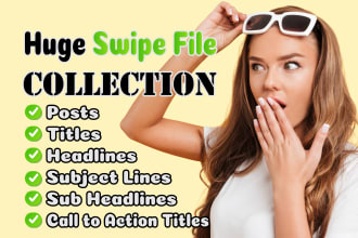 give you my huge collection of swipe files