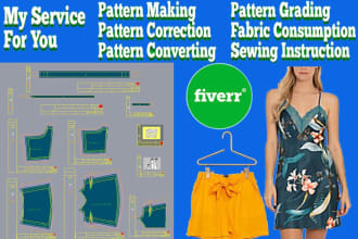 do any type digital  clothing sewing pattern making