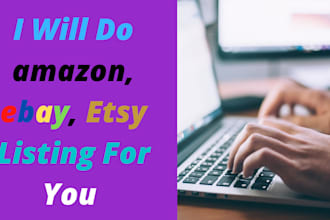 do handmade amazon,ebay, etsy product listing with SEO