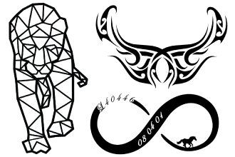 create your simple unique custom tattoo in a 24hour