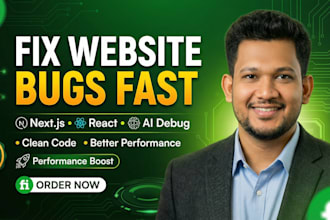 fix bugs in next js react website and optimize performance with ai debugging