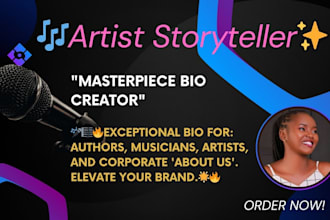 craft musician, dj bio, mission, vision statement, brand story and about us page